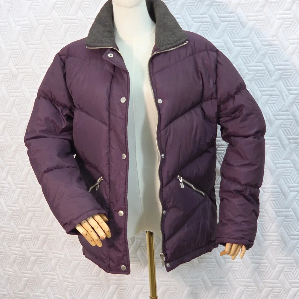 Colebrook & Co Puffer Coat Womens Purple Quilted‎ Duck Down fill Warm Outdoors M - Picture 14 of 15
